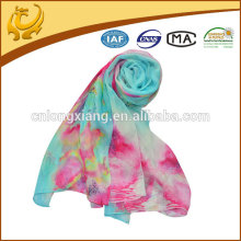 new design factory price woman digital print custom silk scarf